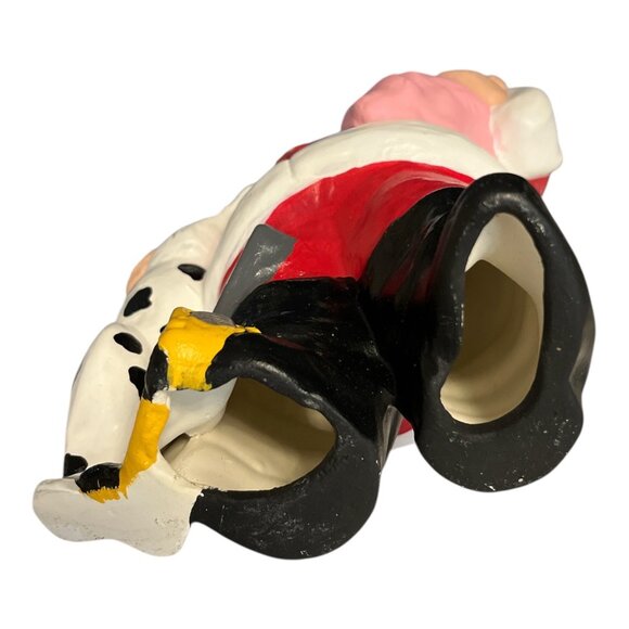 Firefighter Santa Figurine – Painted Ceramic – 1990s Holiday Decor – 9" Tall - Picture 4 of 4